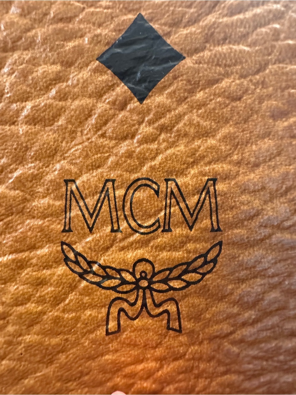 MCM Cognac Visetos Logo Leather Pouch - Picture 12 of 12